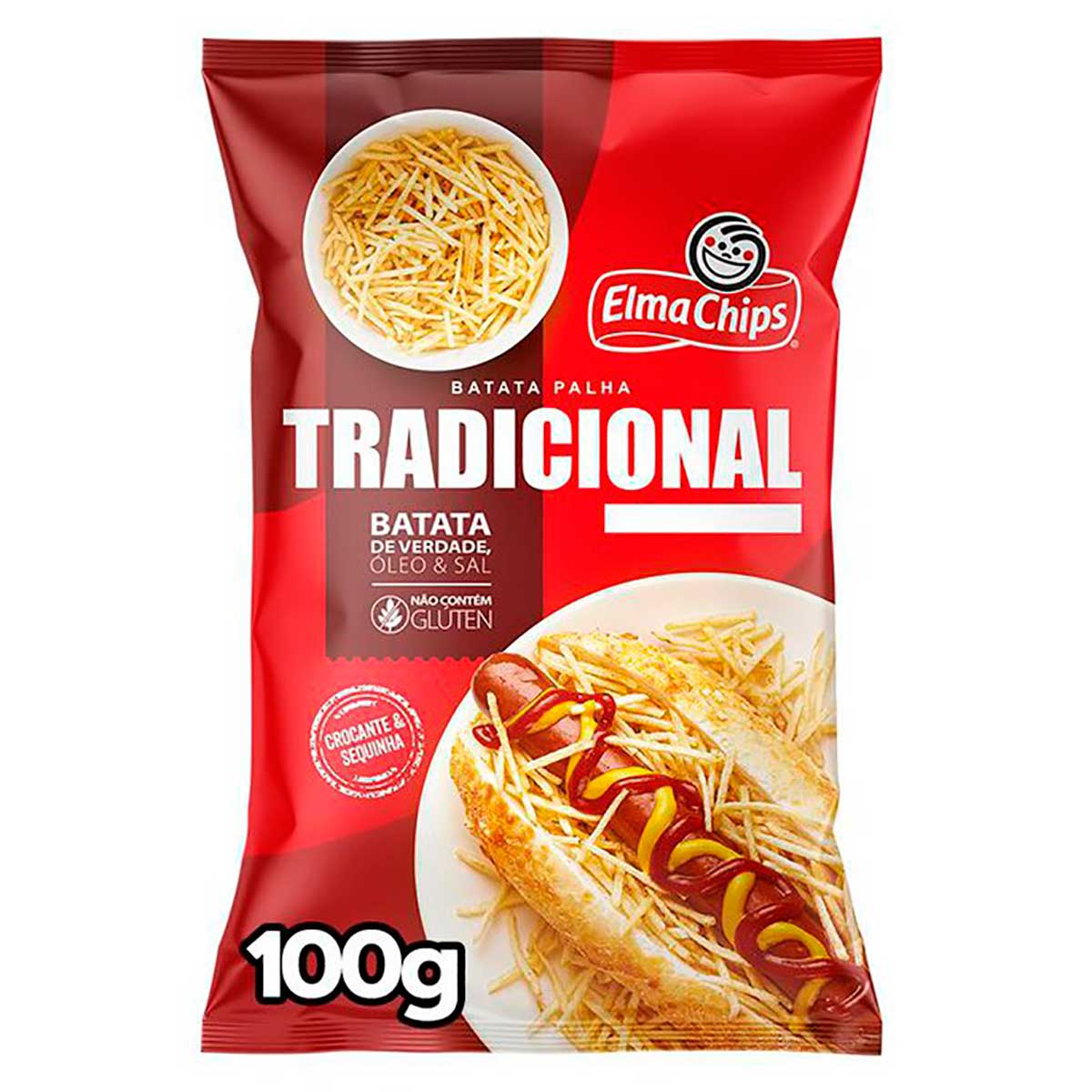 Batata Palha Tradicional Elma Chips Sachê 100G