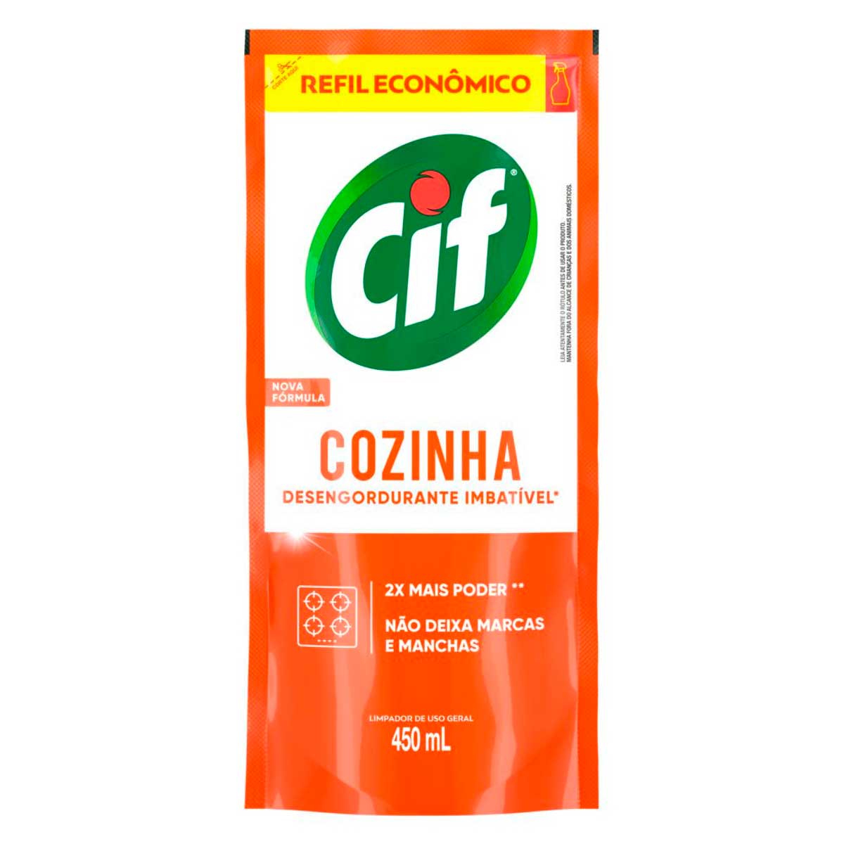 Limpador Especialista Cif Cozinha 450ml Refil Econômico