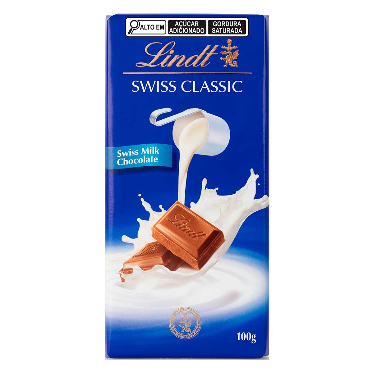 Chocolate Lindt Swiss Classic Barra Ao Leite 100g