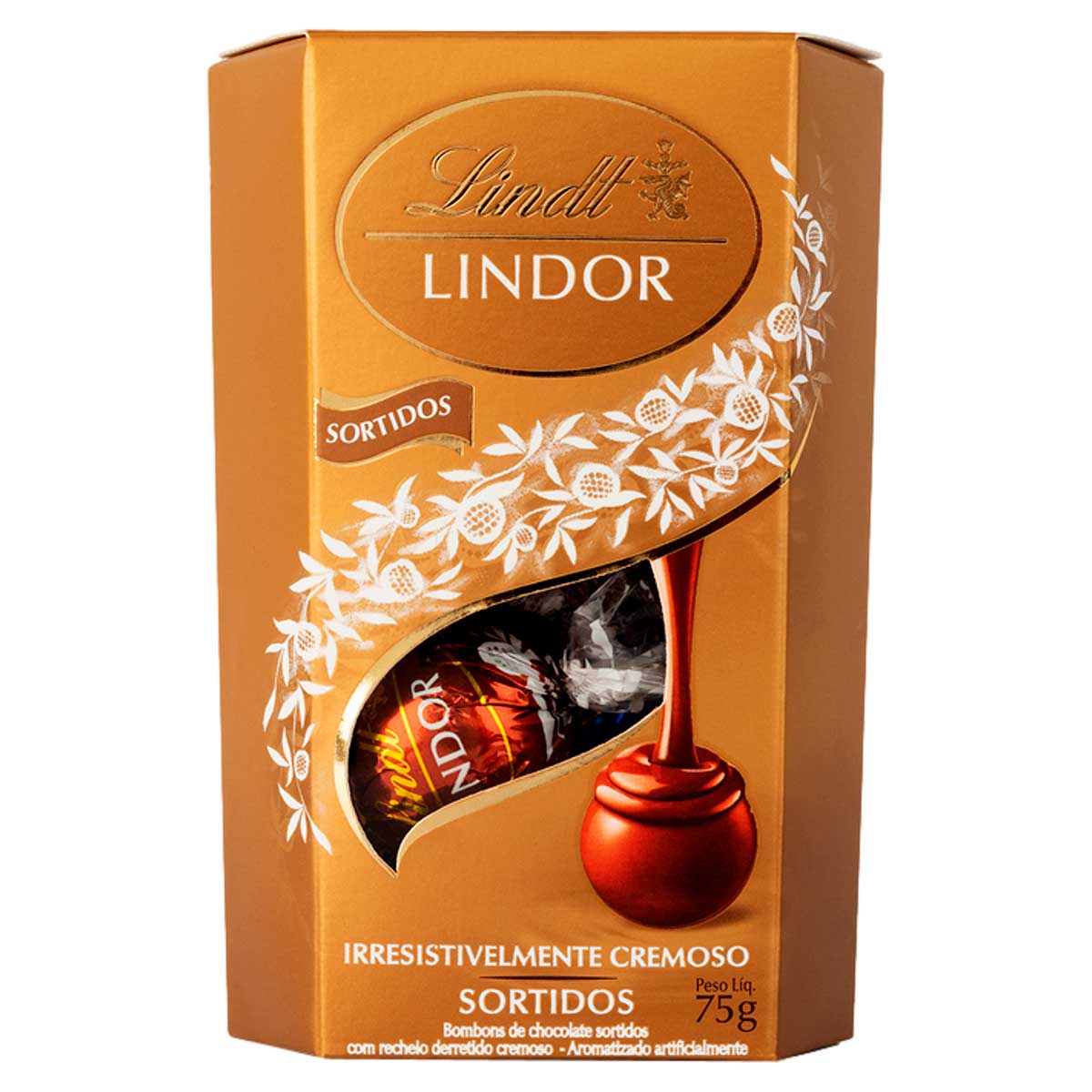 Bombom Italiano Sortido Lindt Lindor Caixa 75g 6 Unidades