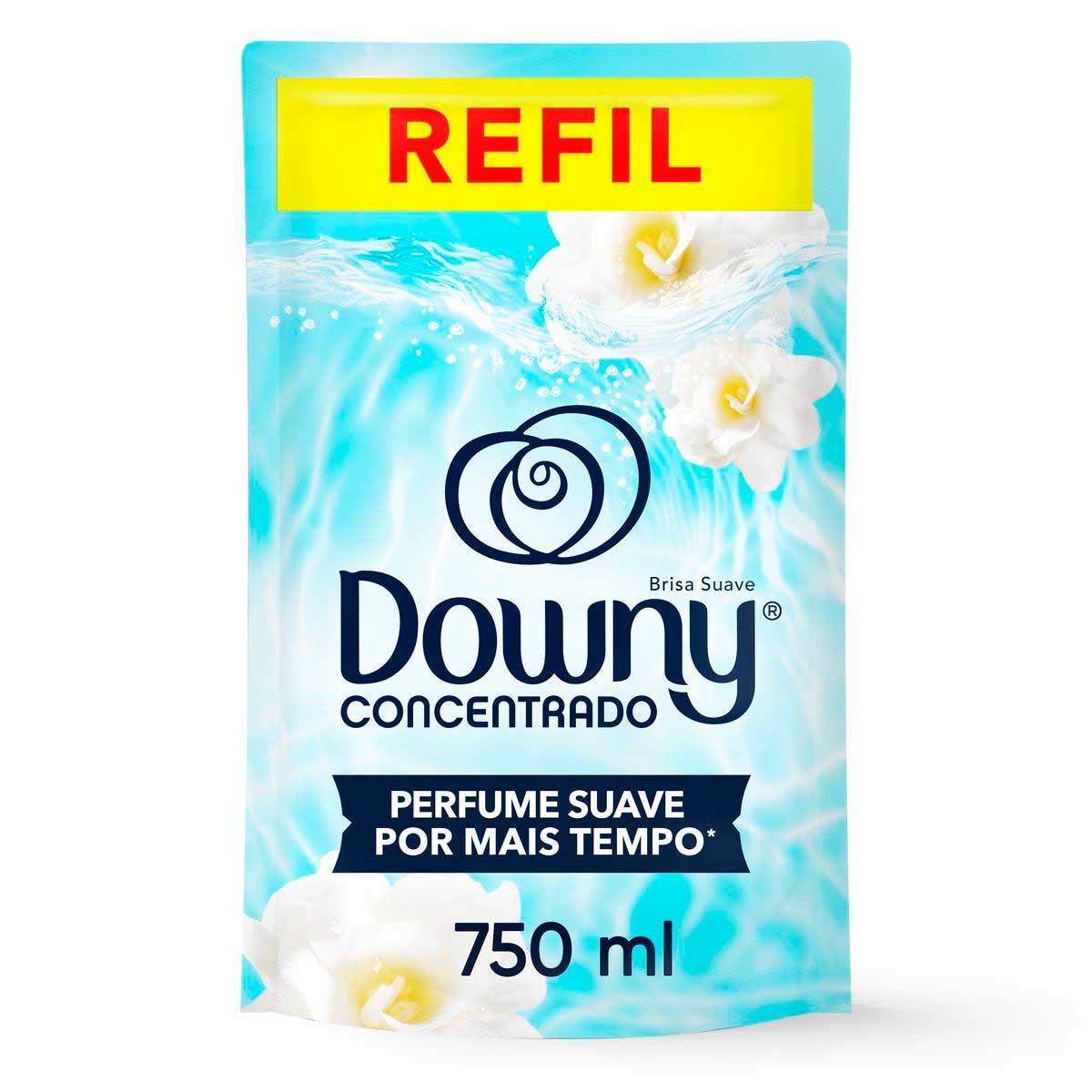 Amaciante de Roupa Concentrado Brisa de Verão Downy Sachê 750ml Refil