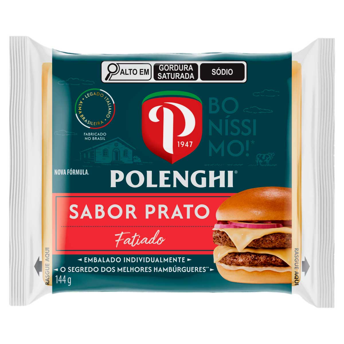 Queijo Prato Fatiado Polenghi Sandwich-In 144g