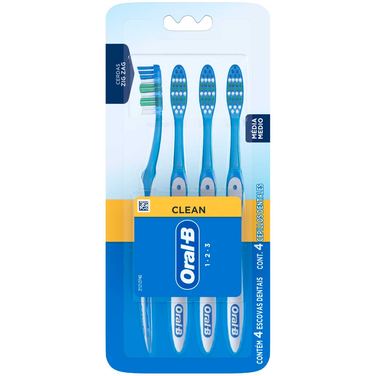 Escova Dental Oral B 123 4 Unidades
