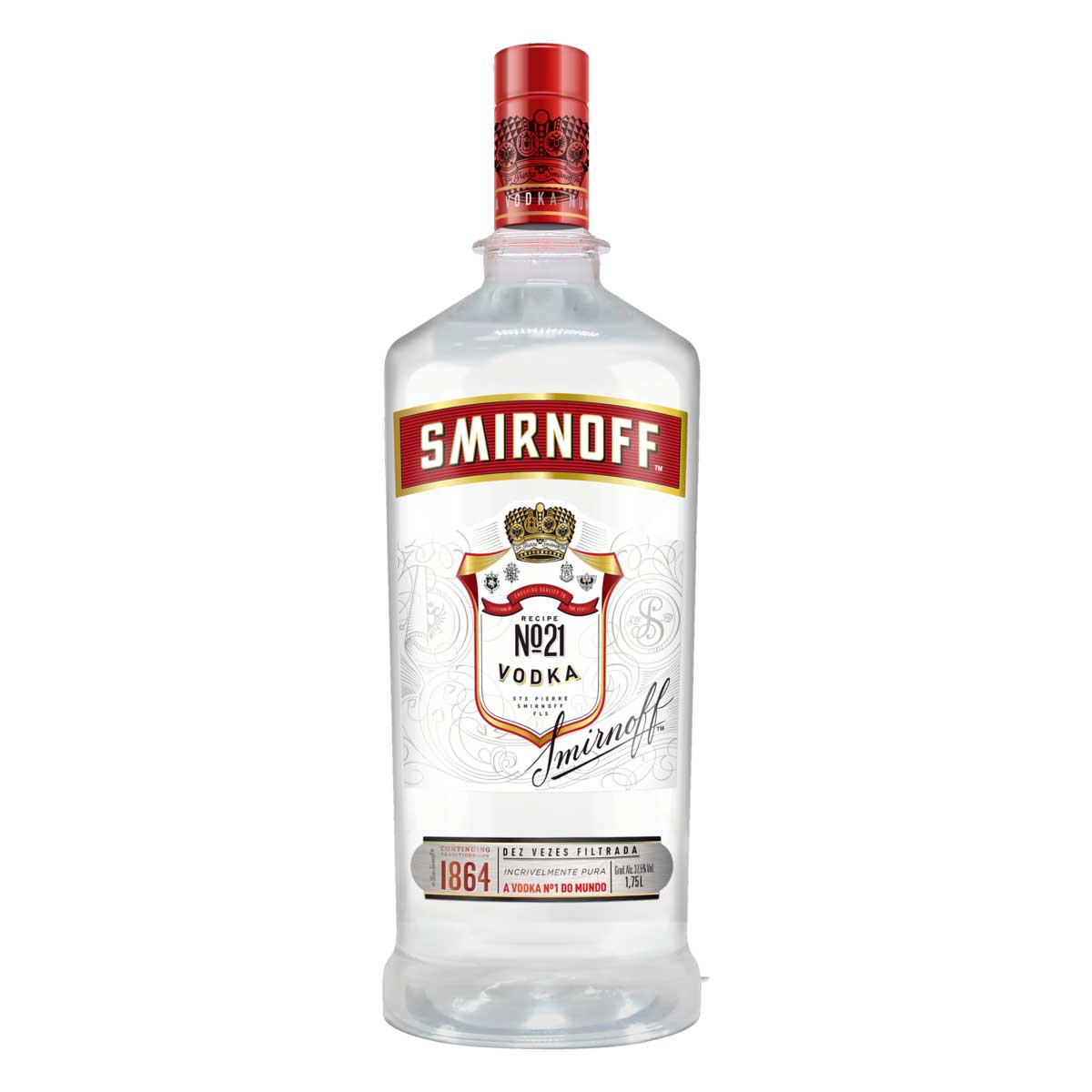 Vodka Destilada Smirnoff Garrafa 1,75L