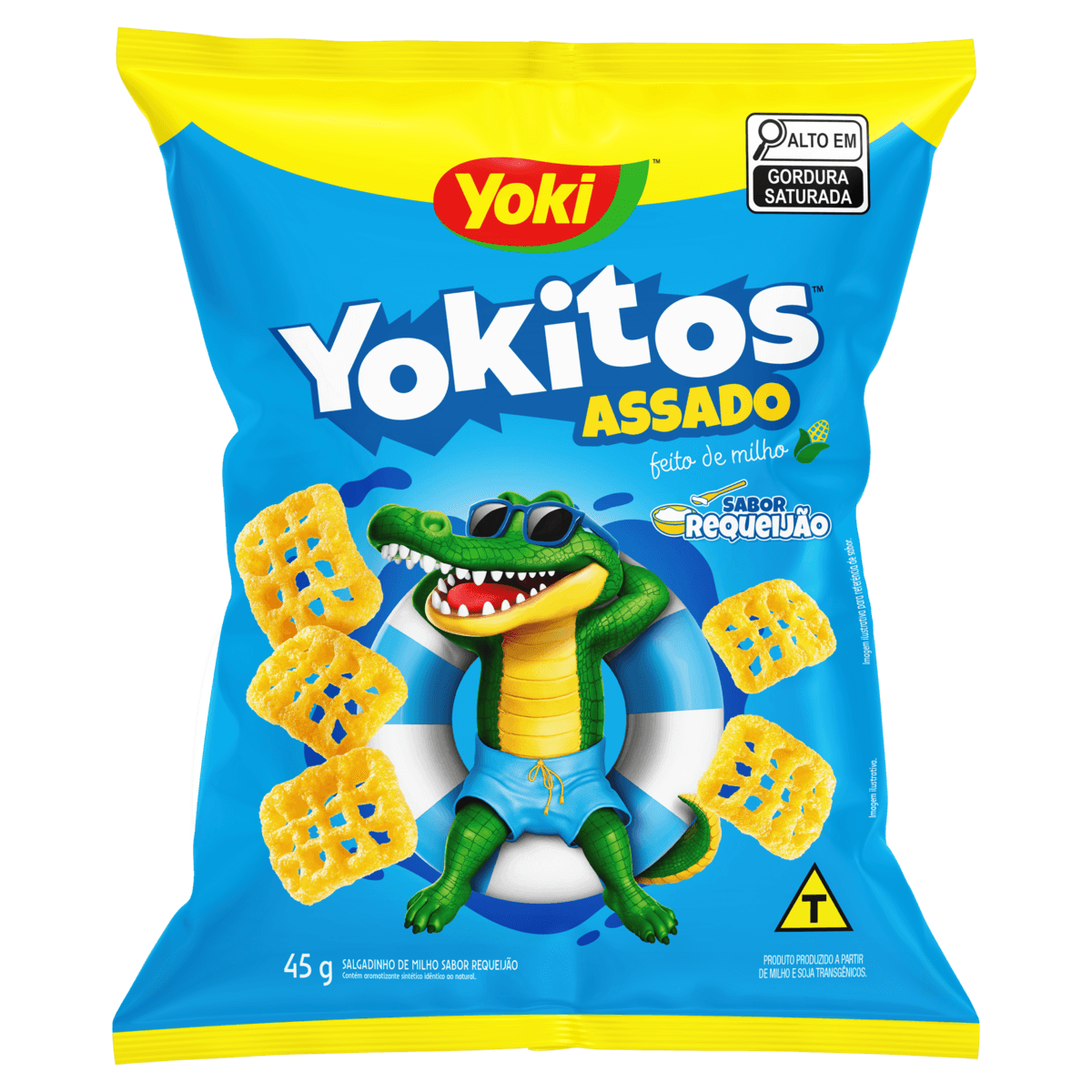 Salgadinho de Milho Redinha Requeijão Yoki Yokitos Pacote 45g