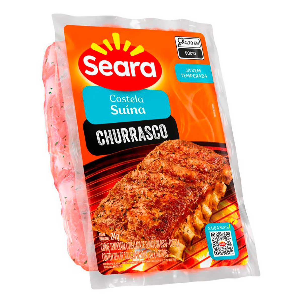 Costela suína temperada churrasco Seara Aprox. 880g