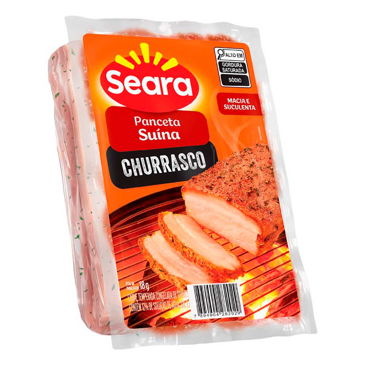 Panceta suína temperada churrasco Seara Aprox. 870g
