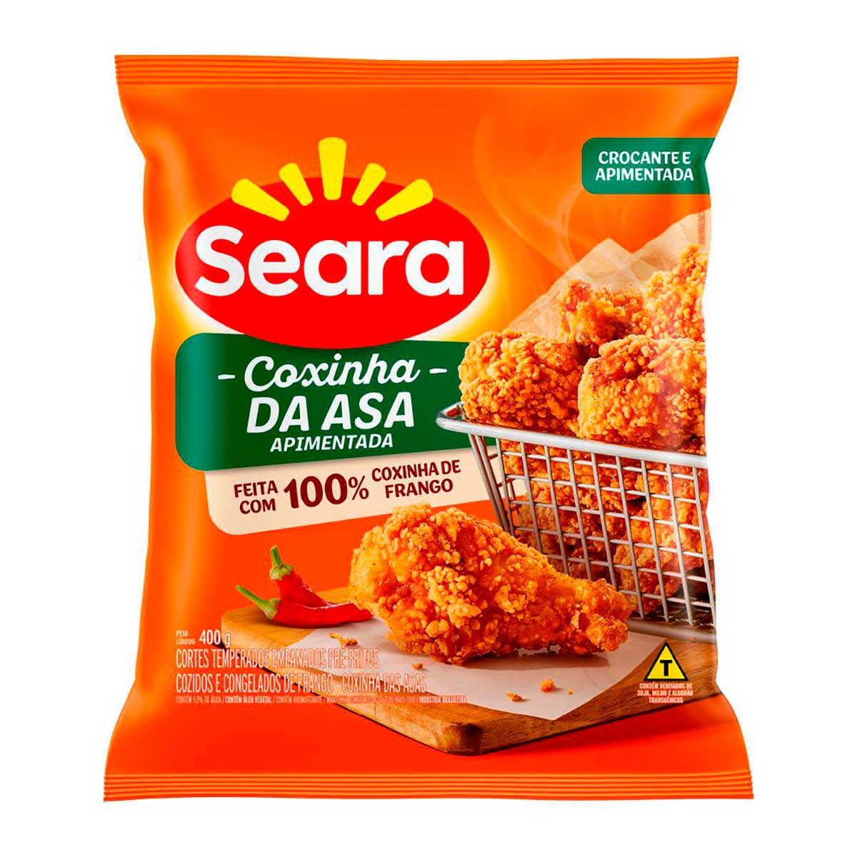 Coxinha de frango apimentada empanado crocante Seara 400g
