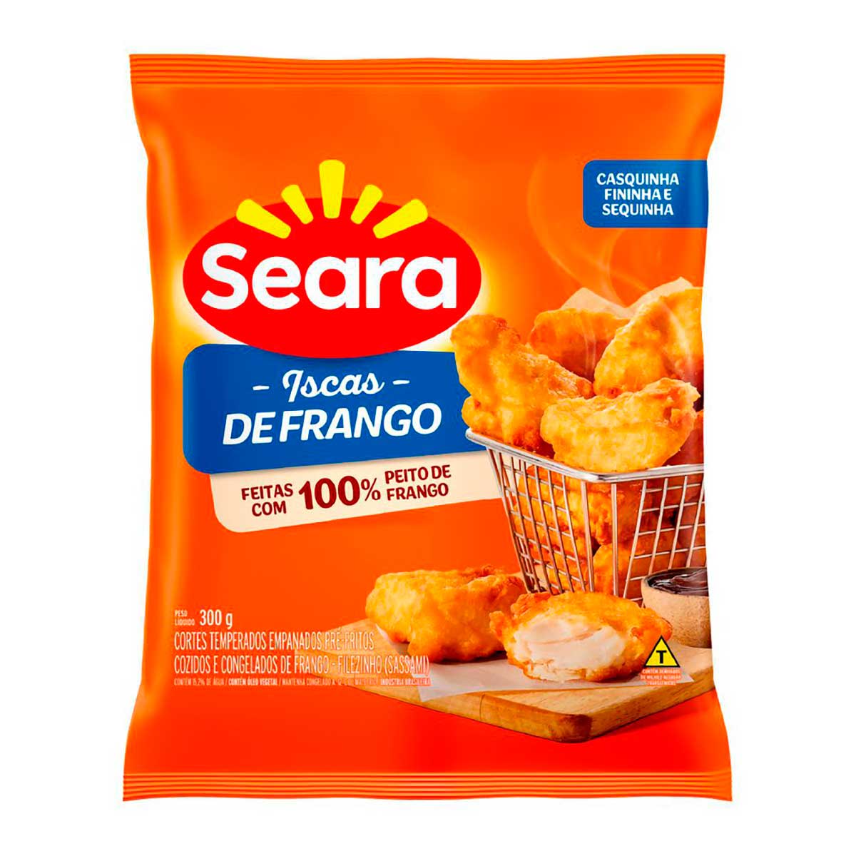 Iscas de frango tradicional empanado crocante Seara 300g