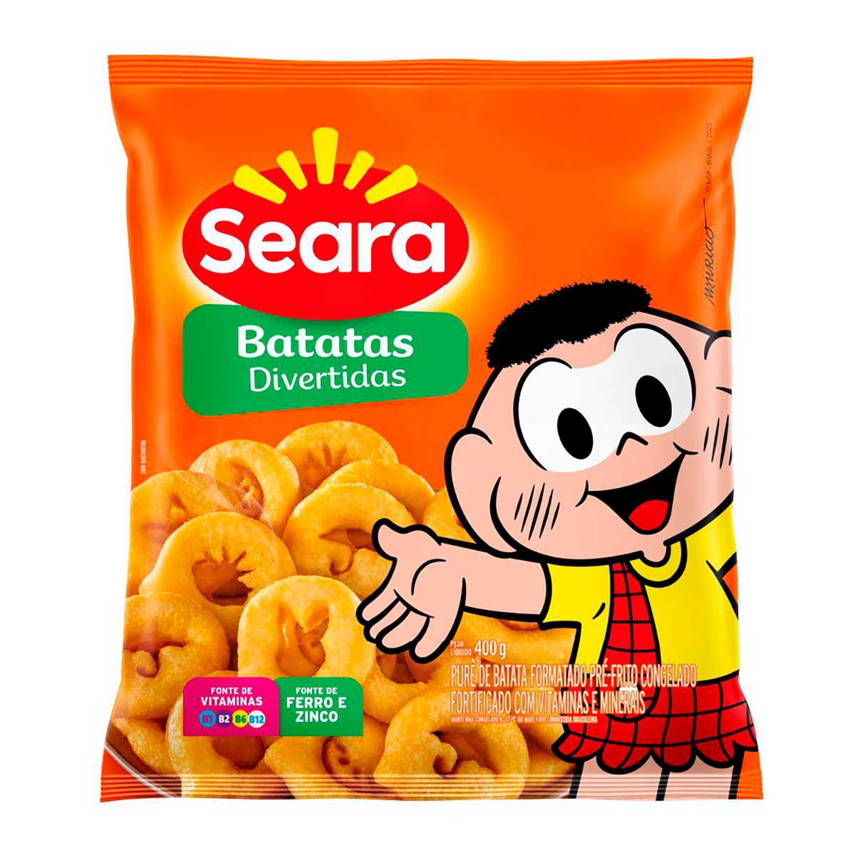 Batata formatos Seara turma da Mônica 400g