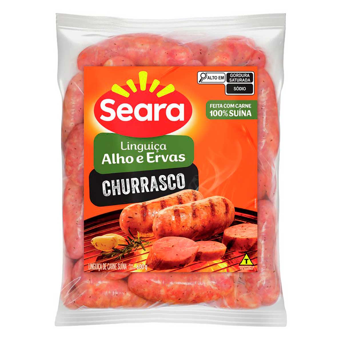 Linguiça Alho e Ervas Churrasco Seara 600g