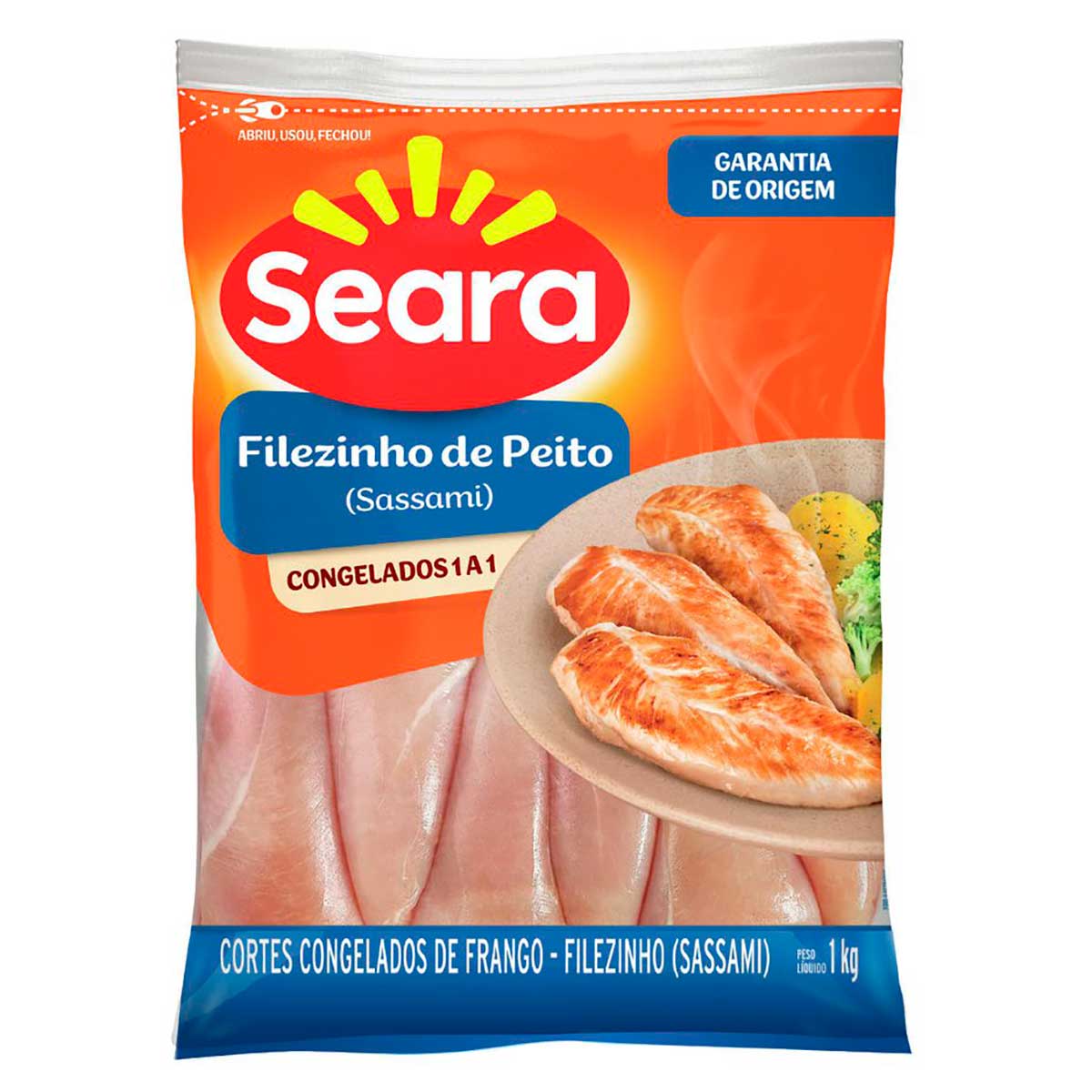 Filezinho de frango sassami Seara IQF 1Kg