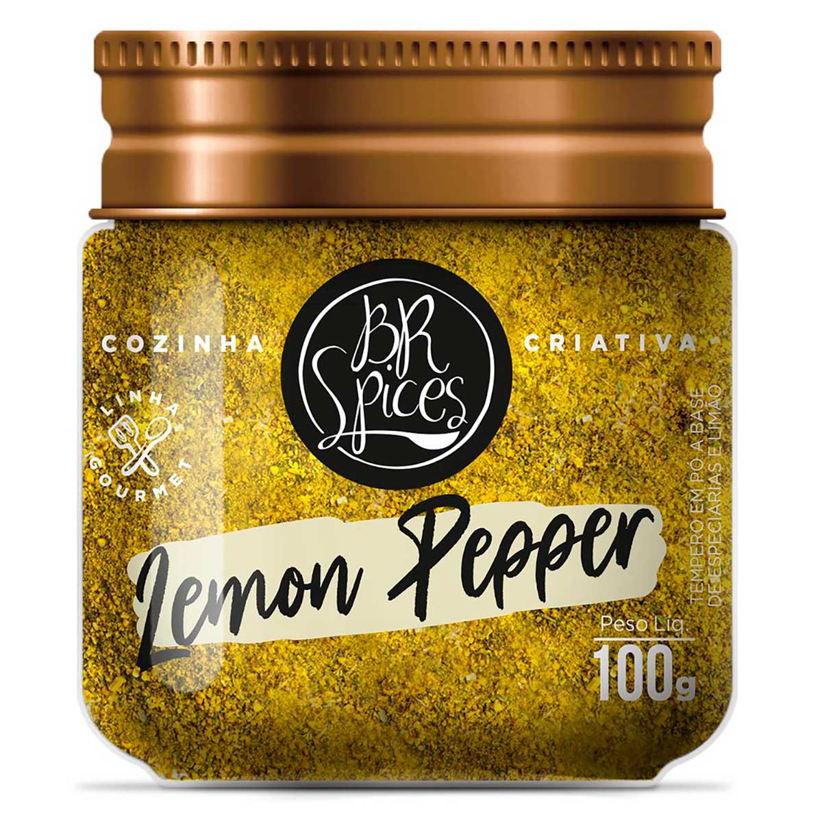 Tempero Lemon Pepper BR Spices Craft Spices Pote 100 g