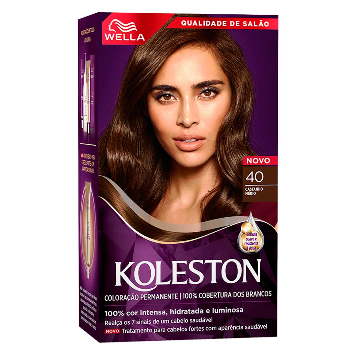 Kit tintura 40 castanho médio Wella Koleston