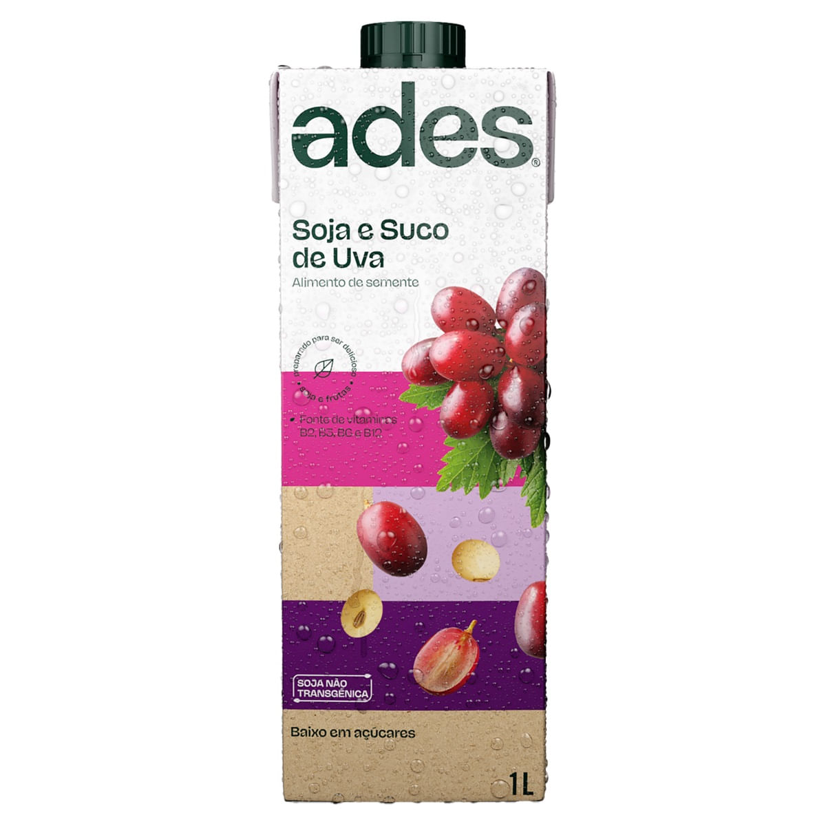 Bebida à Base de Soja Sabor Uva Ades 1 L