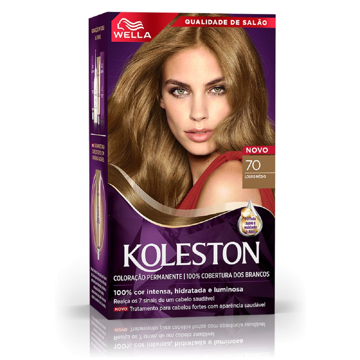 Kit tintura 70 louro médio Wella Koleston