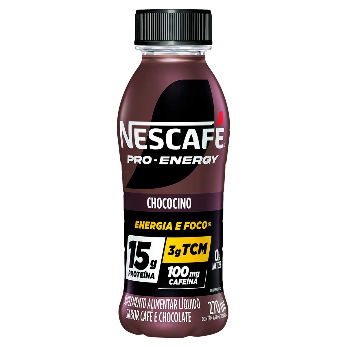 Suplemento Alimentar Líquido Chococino Zero Lactose Nescafé Pro-Energy Frasco 270ml