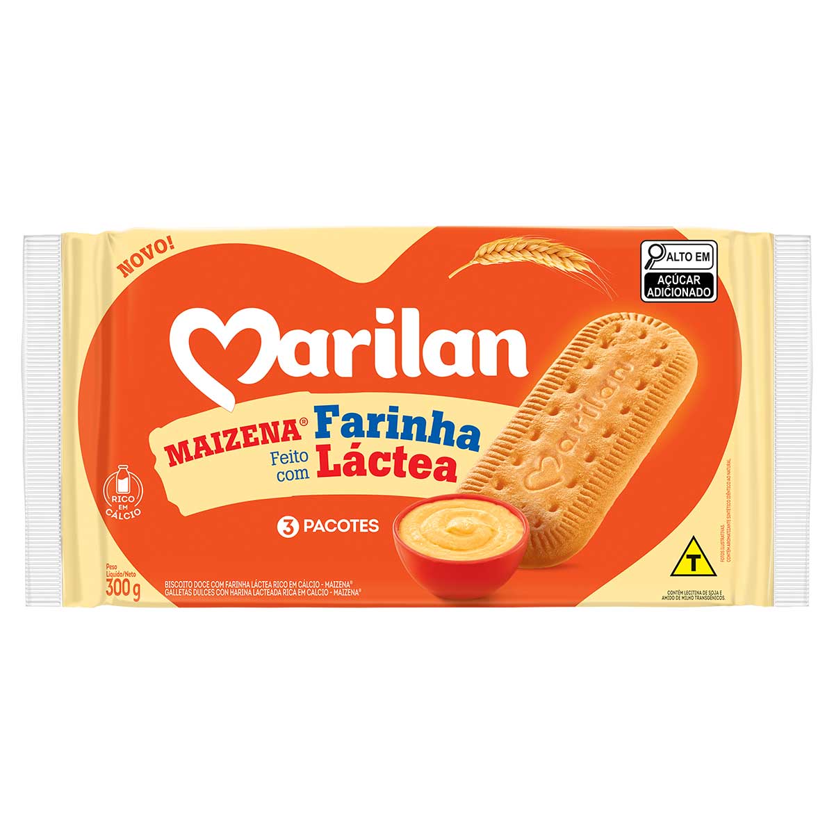 Biscoito com Farinha Láctea Marilan Maizena 300g