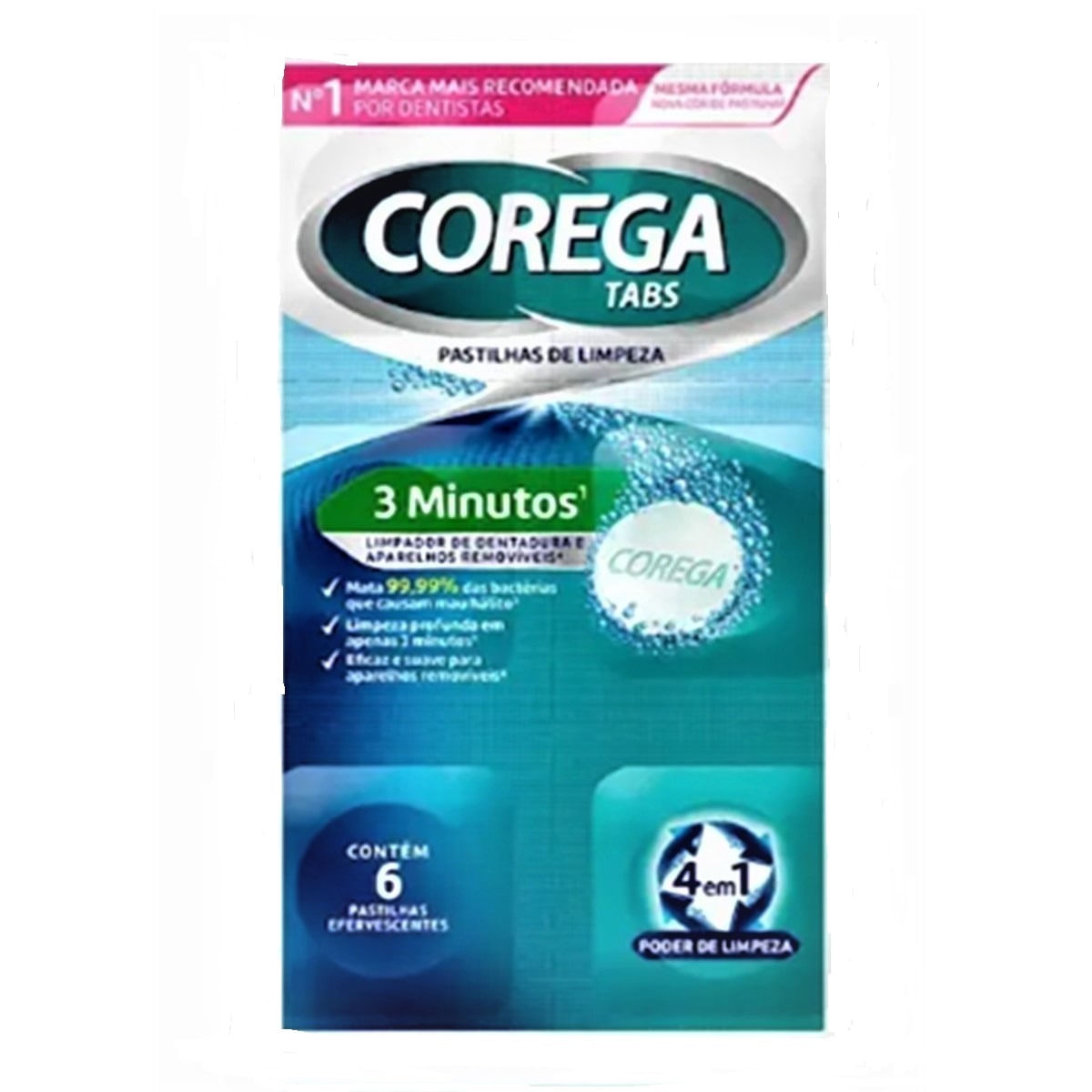 Corega Tabs 3 Minutos 6 Pastilhas