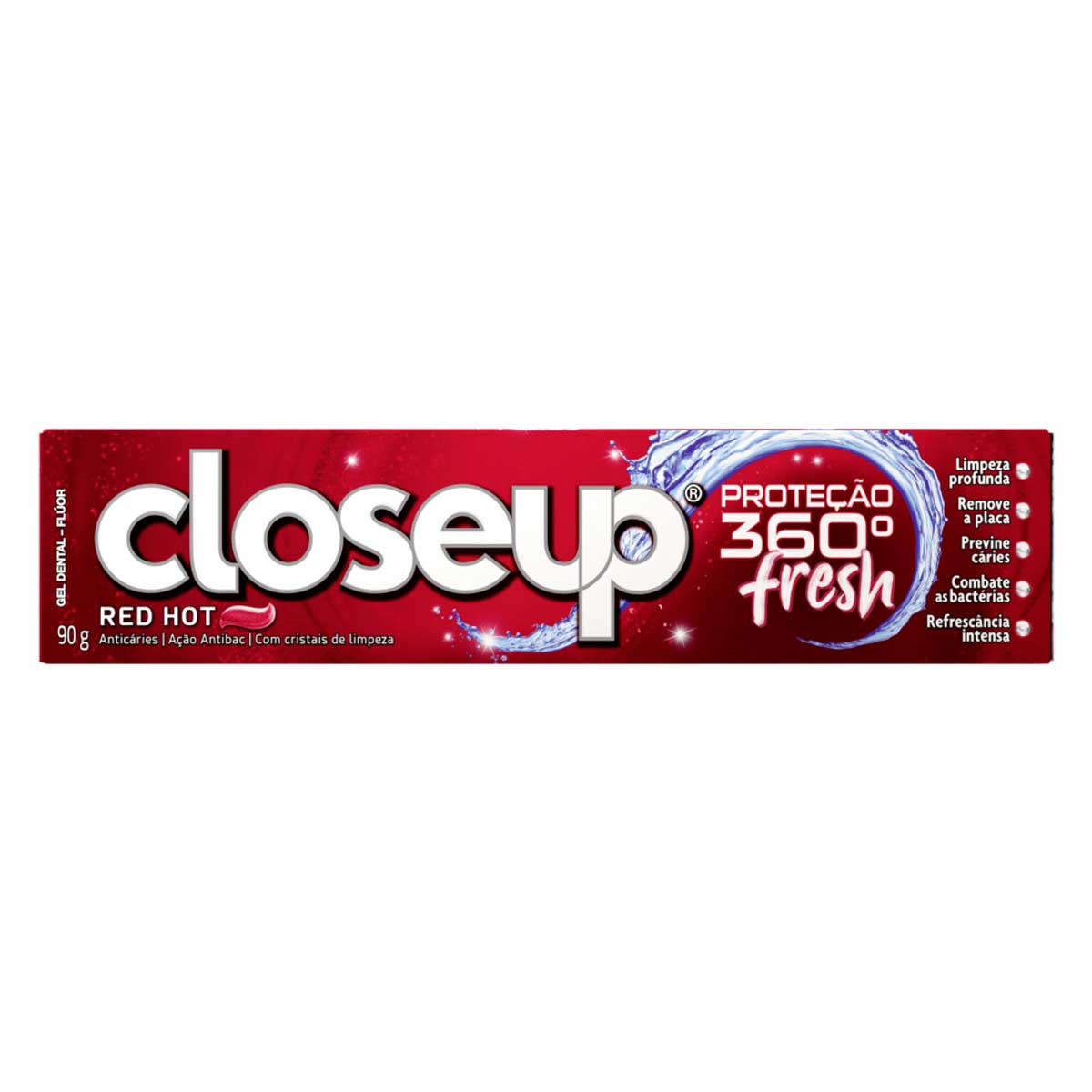 Creme Dental em Close up Proteção 360º Fresh Red Hot Limpeza Profunda 90 g
