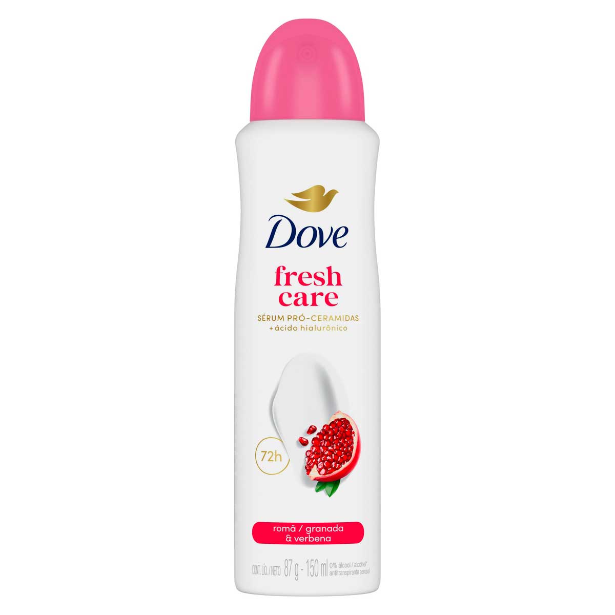 Antitranspirante Aerossol Romã & Verbena Dove Fresh Care 150ml Spray
