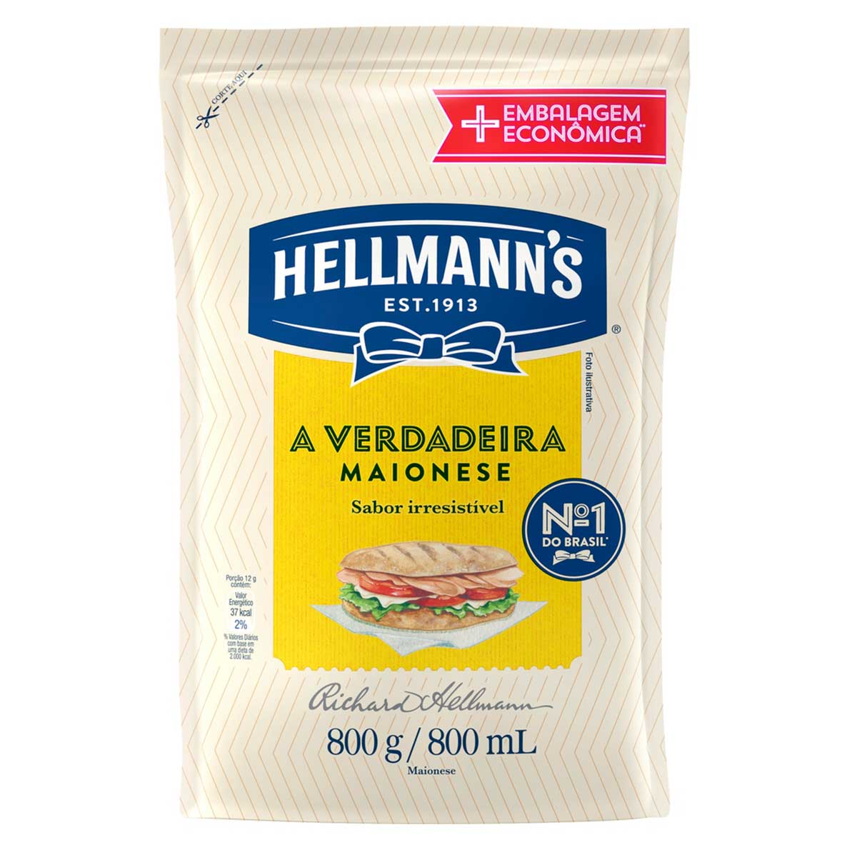 Maionese Hellmann's Tradicional 800g