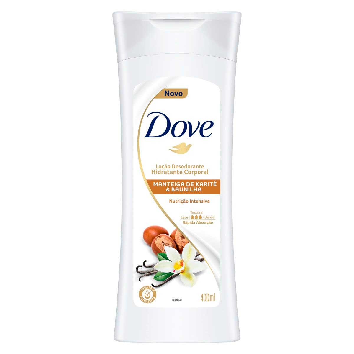 Loção Desodorante Hidratante Corporal Dove Manteiga de Karité e Baunilha 400ml