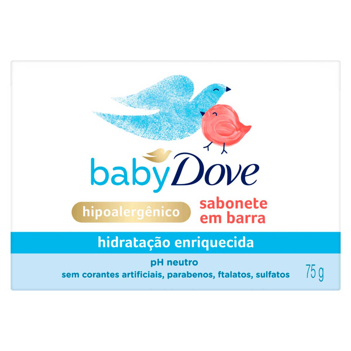 Sabonete em Barra para Bebê Dove Baby Hidratação Enriquecida 75g
