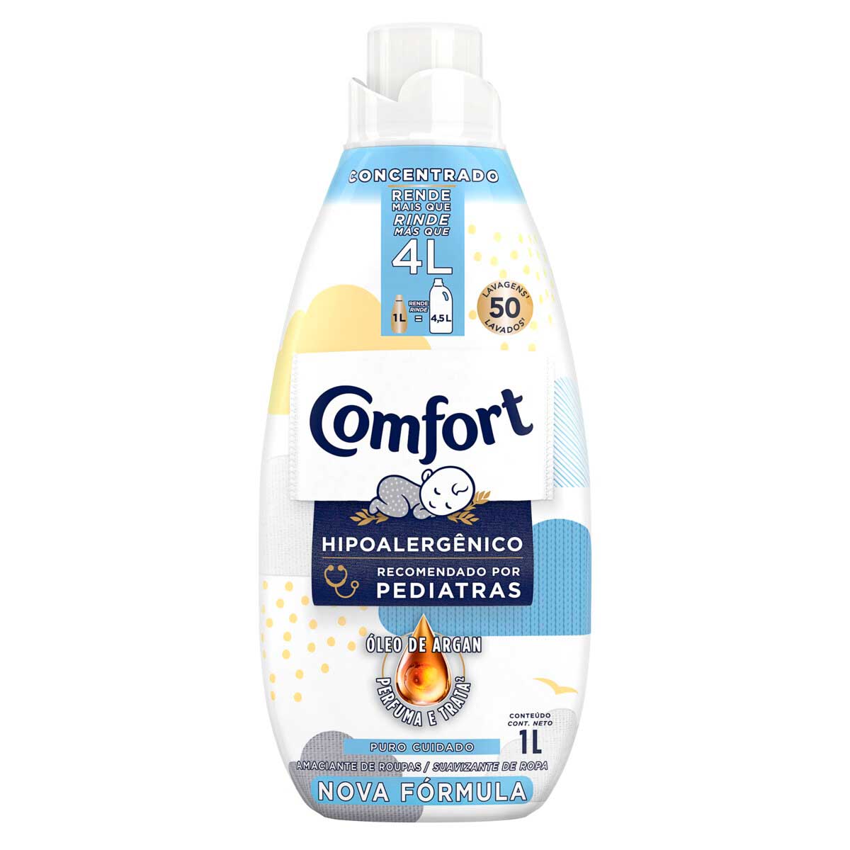 Amaciante Concentrado Comfort Puro Cuidado 1 L