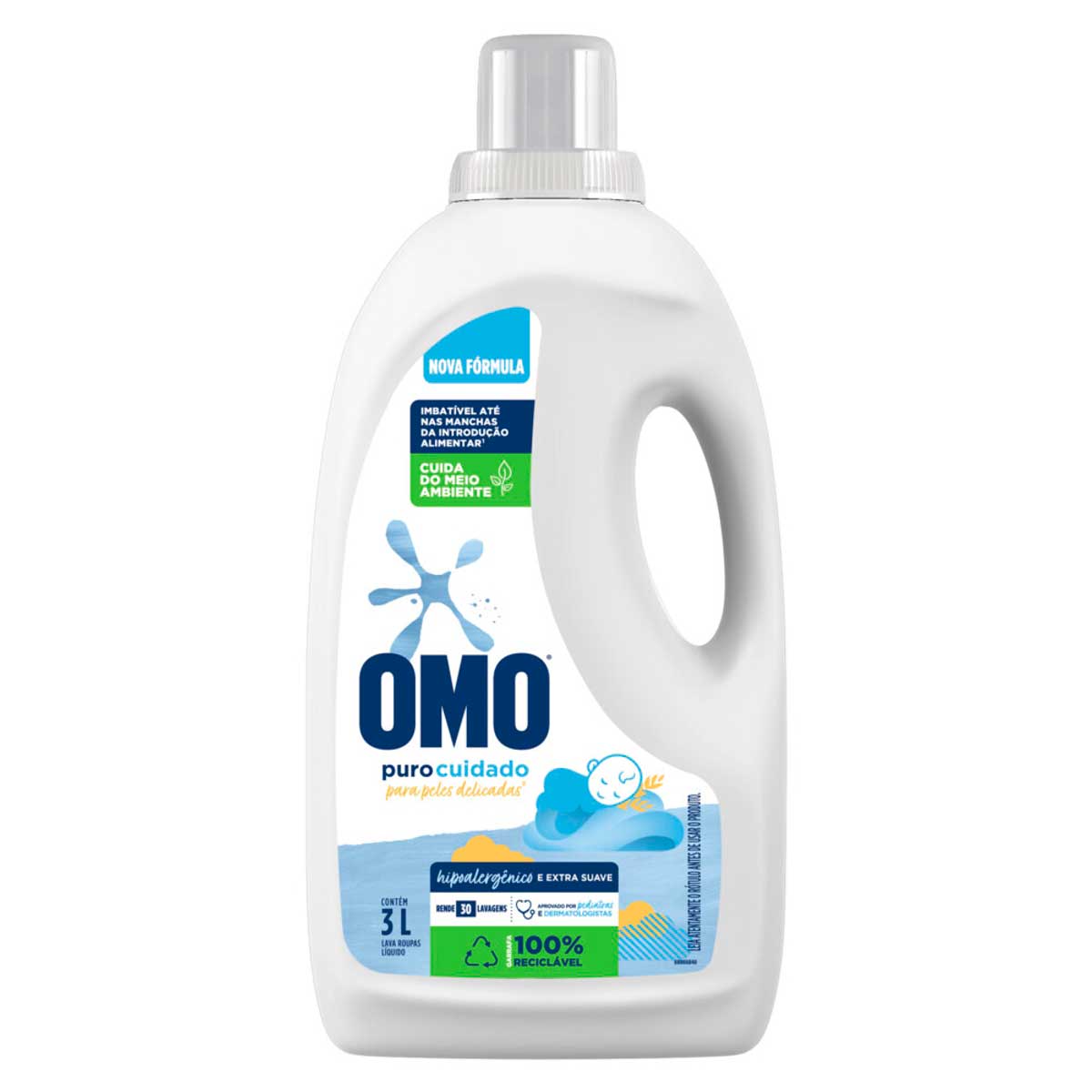 Sabão Líquido Omo Puro Cuidado 3L
