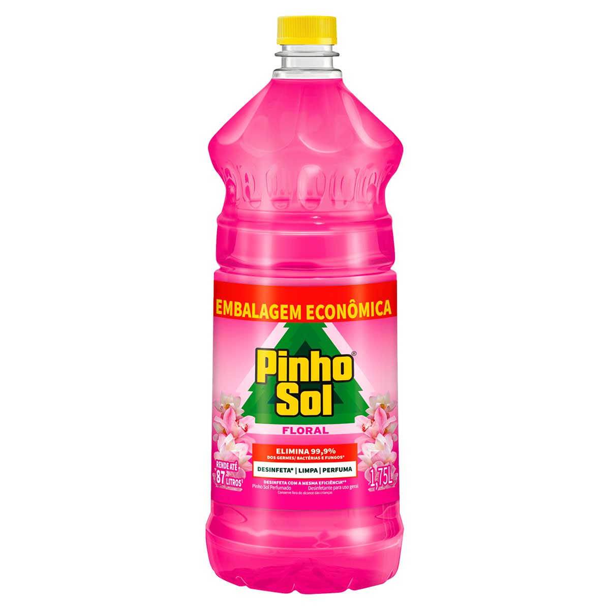 Desinfetante Perfumado Floral Pinho Sol Frasco 1,75l Embalagem Econômica