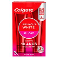 Pack Creme Dental Glow Mint Colgate Luminous White Caixa 2 Unidades de 70g Cada Leve Mais Pague Menos