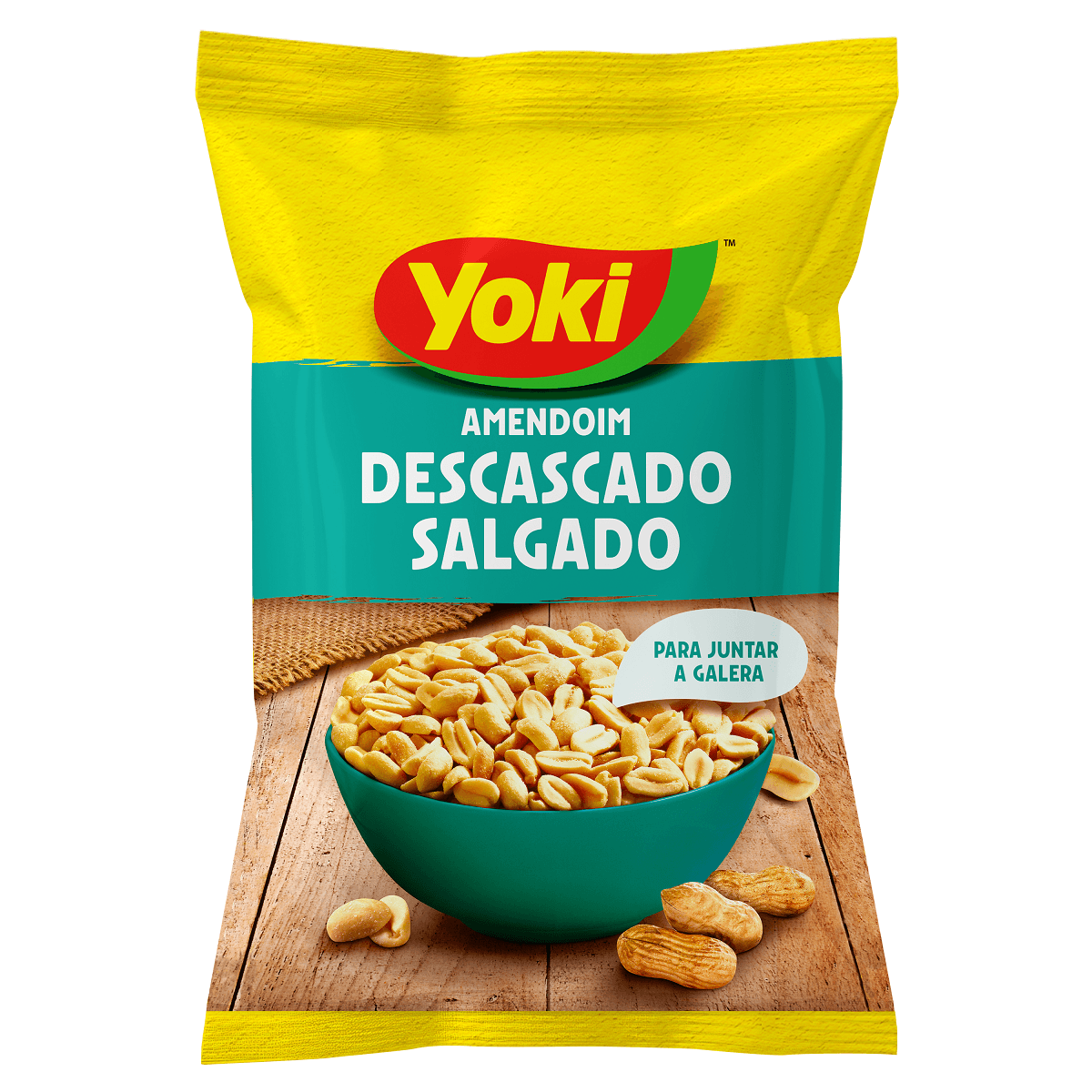 Amendoim Torrado Salgado sem Casca Yoki Pacote 350g