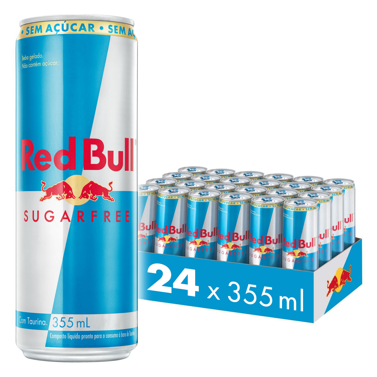 Energético Red Bull Sem Açúcar 355ml (24 latas)