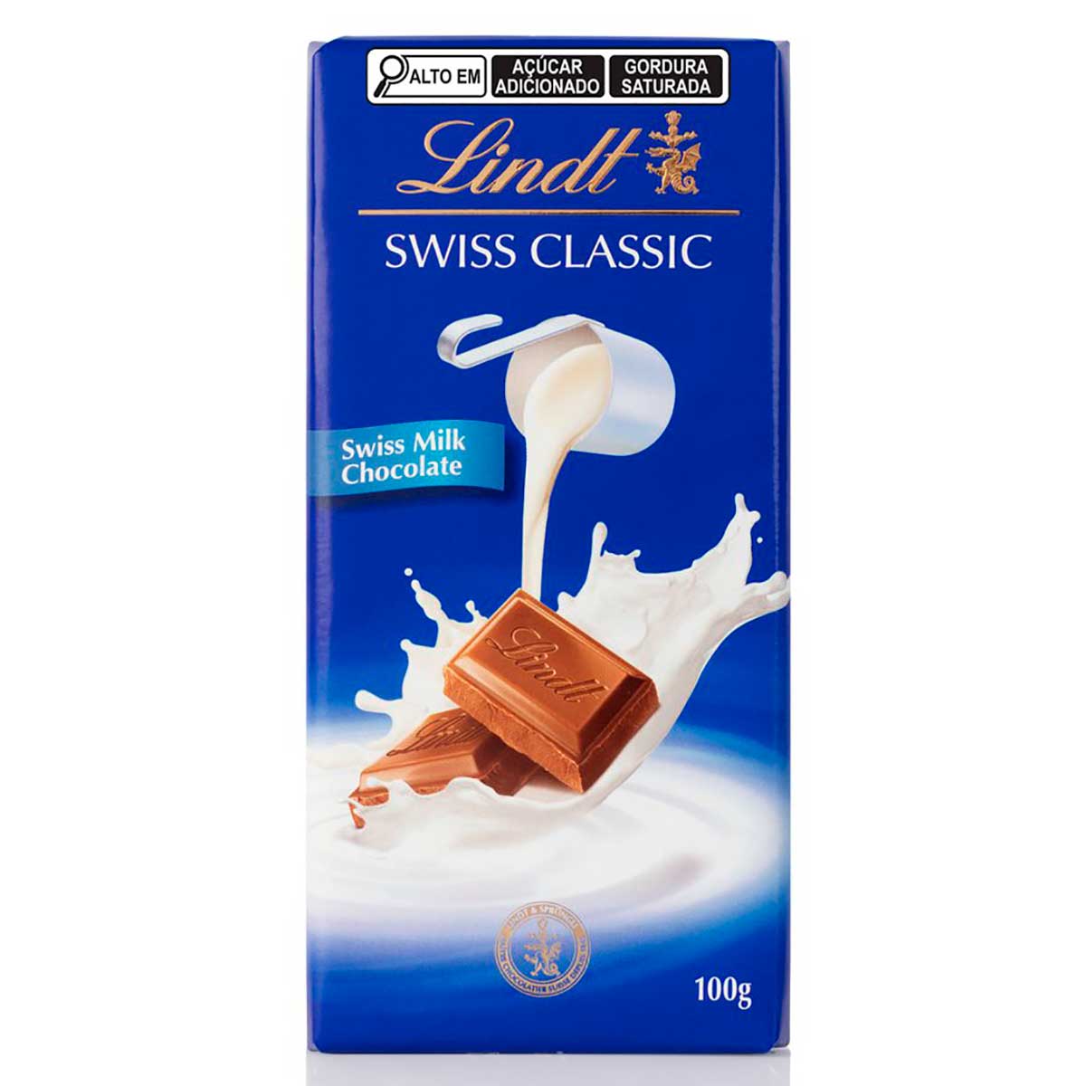 Chocolate Lindt Swiss Classic Barra Ao Leite 100g