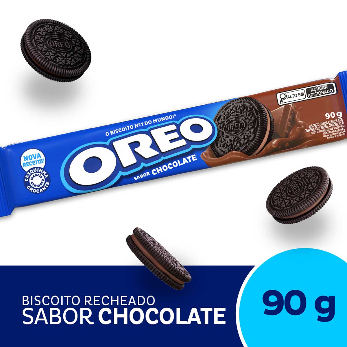 Biscoito Recheado Oreo Chocolate 90g