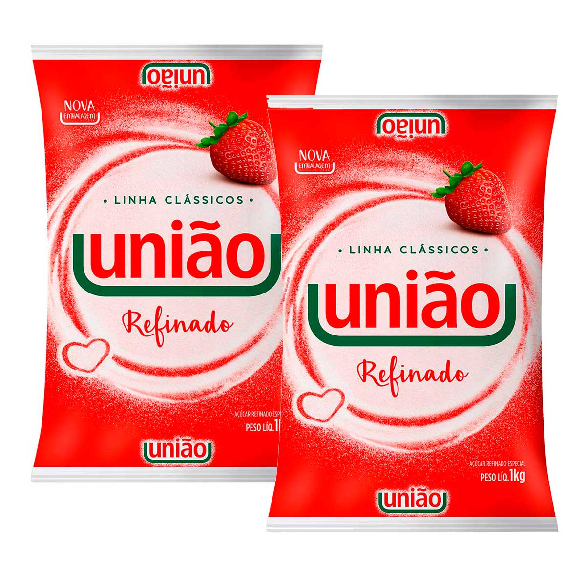 Açúcar Refinado União 1kg 2 Unidades