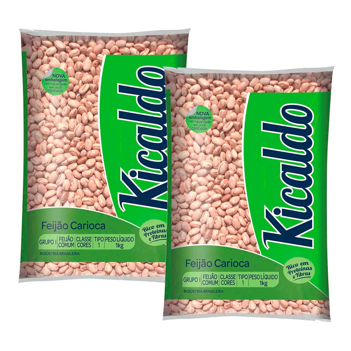 Feijão Carioca Tipo 1 Kicaldo 1Kg 2 Unidades