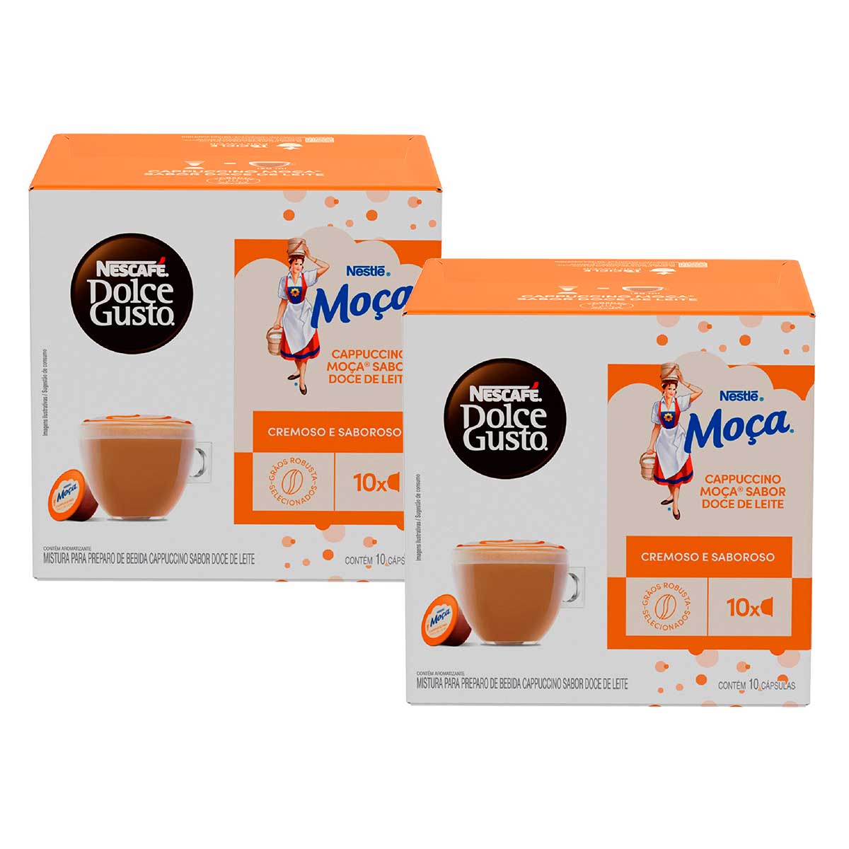 Café em Cápsula Nescafé Dolce Gusto Cappuccino Doce De Leite 10 Cápsulas 2 Unidades