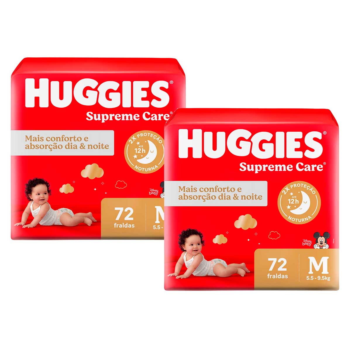 Fralda Huggies Supreme Care M 72 Fraldas 2 Unidades
