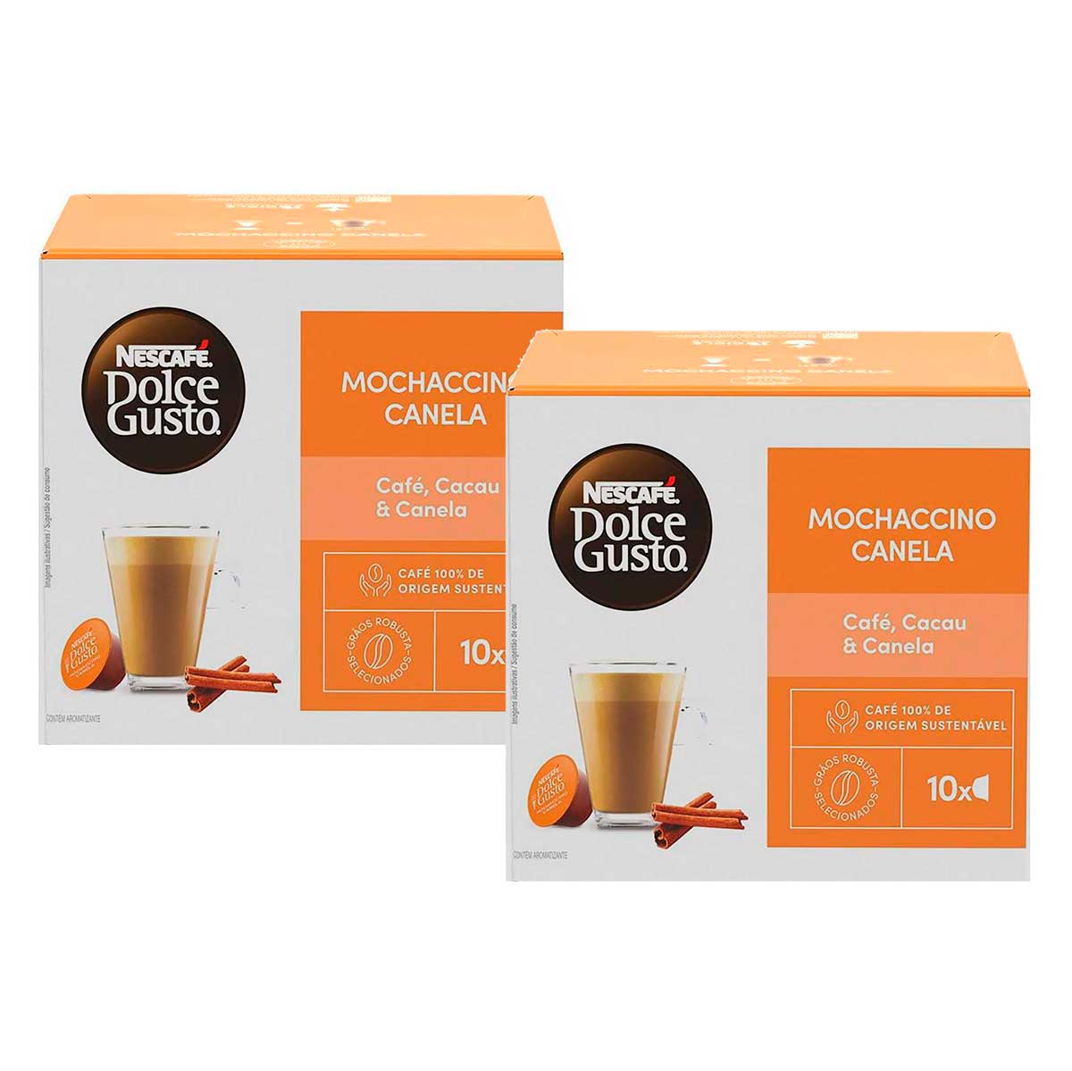 Cápsula Nescafé Dolce Gusto Mochaccino Canela Caixa com 10 Unidades 172g 2 Unidades