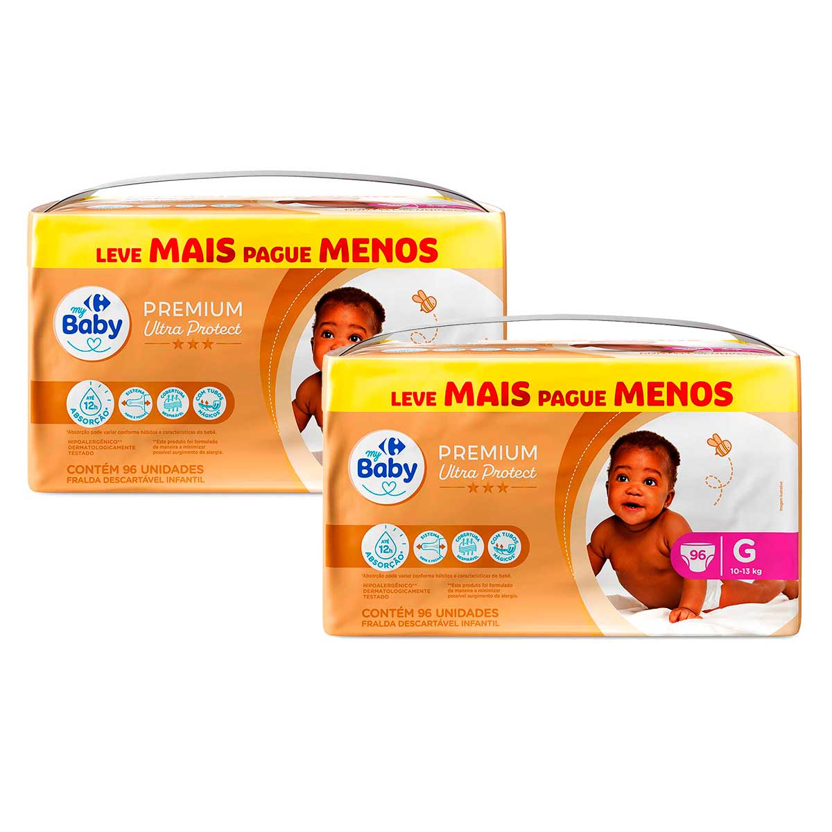 Fralda Infantil Carrefour My Baby G 96 Unidades 2 Unidades