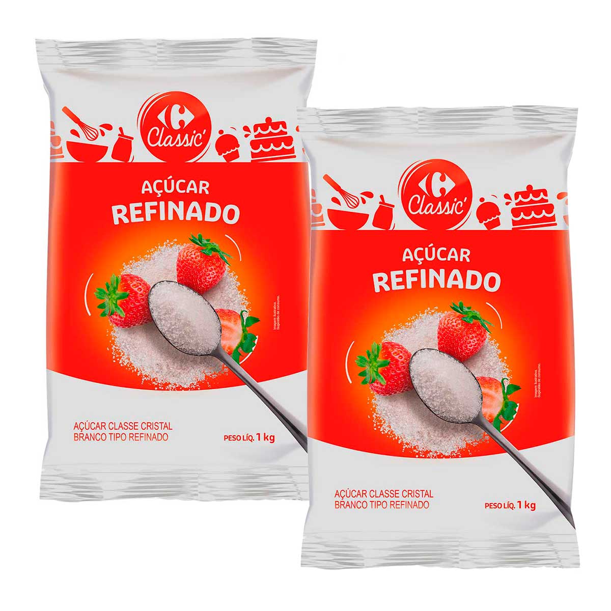Açúcar Refinado Carrefour 1kg 2 Unidades