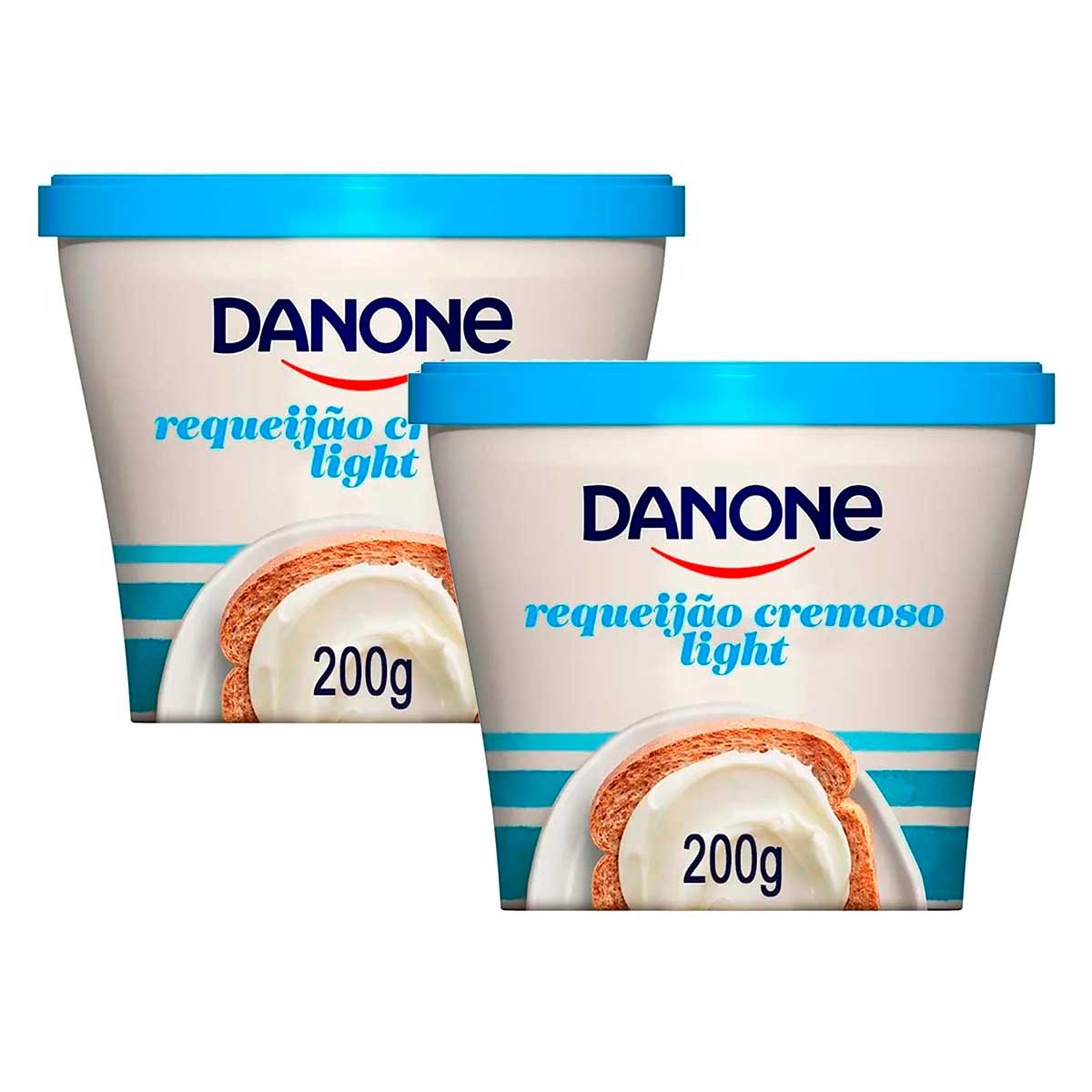 Requeijão Cremoso Light Danone Pote 200g 2 Unidades