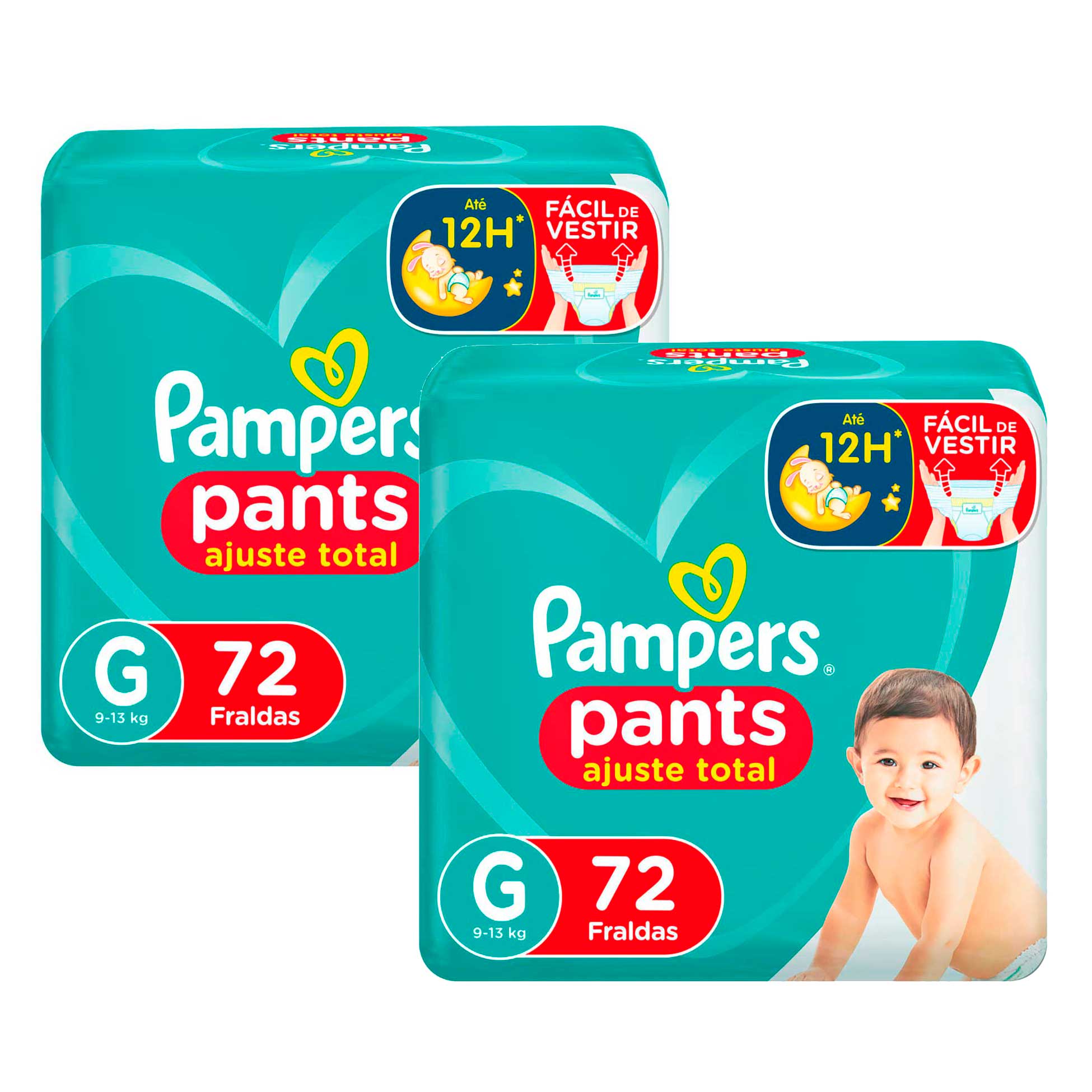 Fralda Pampers G Pants Ajuste Total 72 unidades 2 Unidades