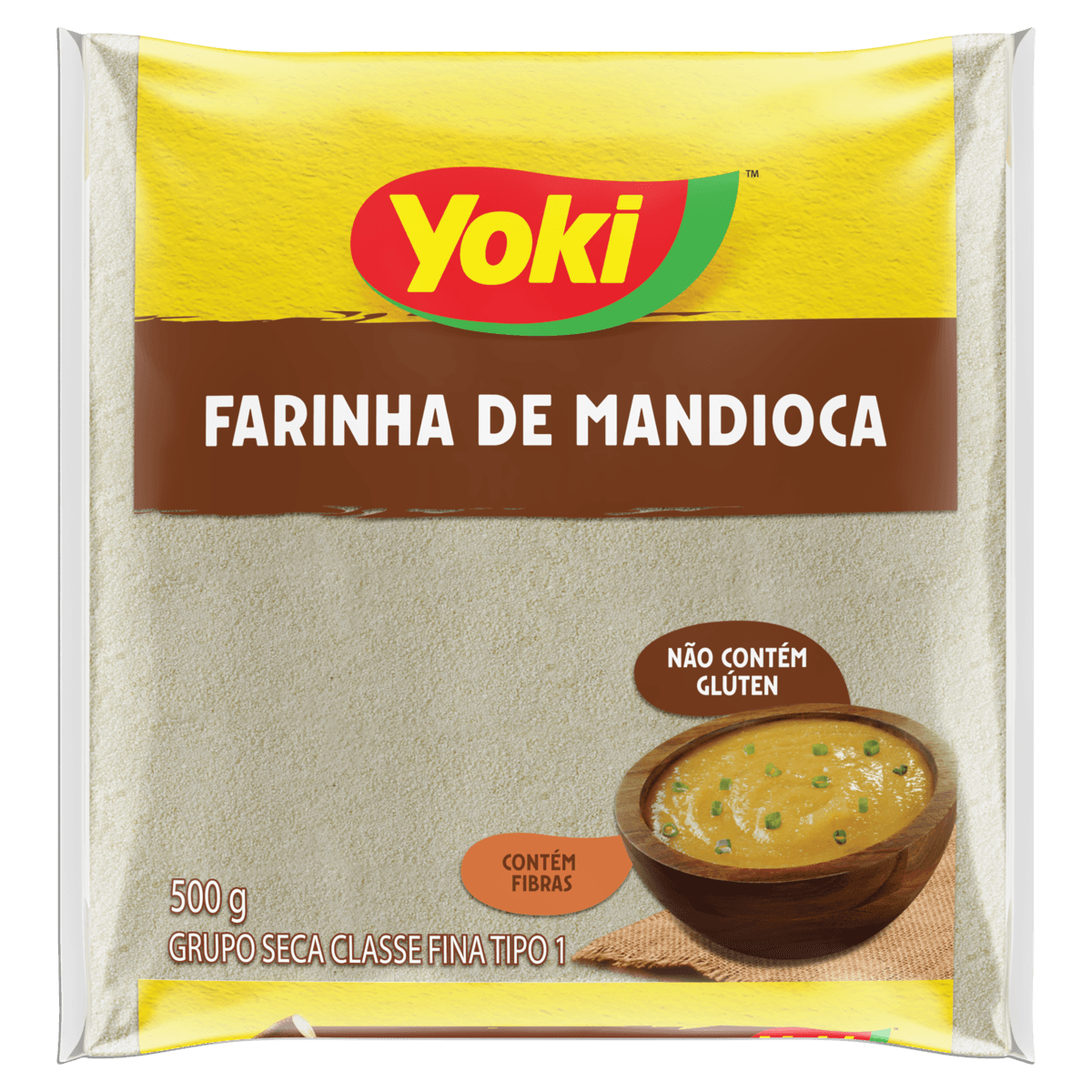 Farinha de Mandioca Tipo 1 Fina Yoki Pacote 500g