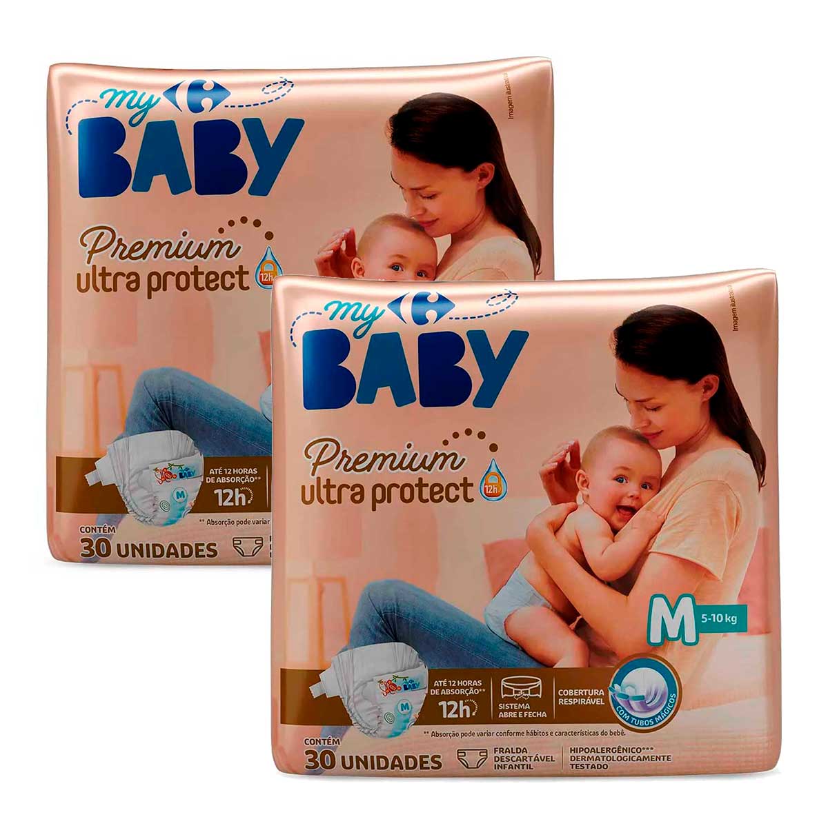 Fralda Carrefour My Baby M Soft & Protect - 30 Unidades 2 Unidades