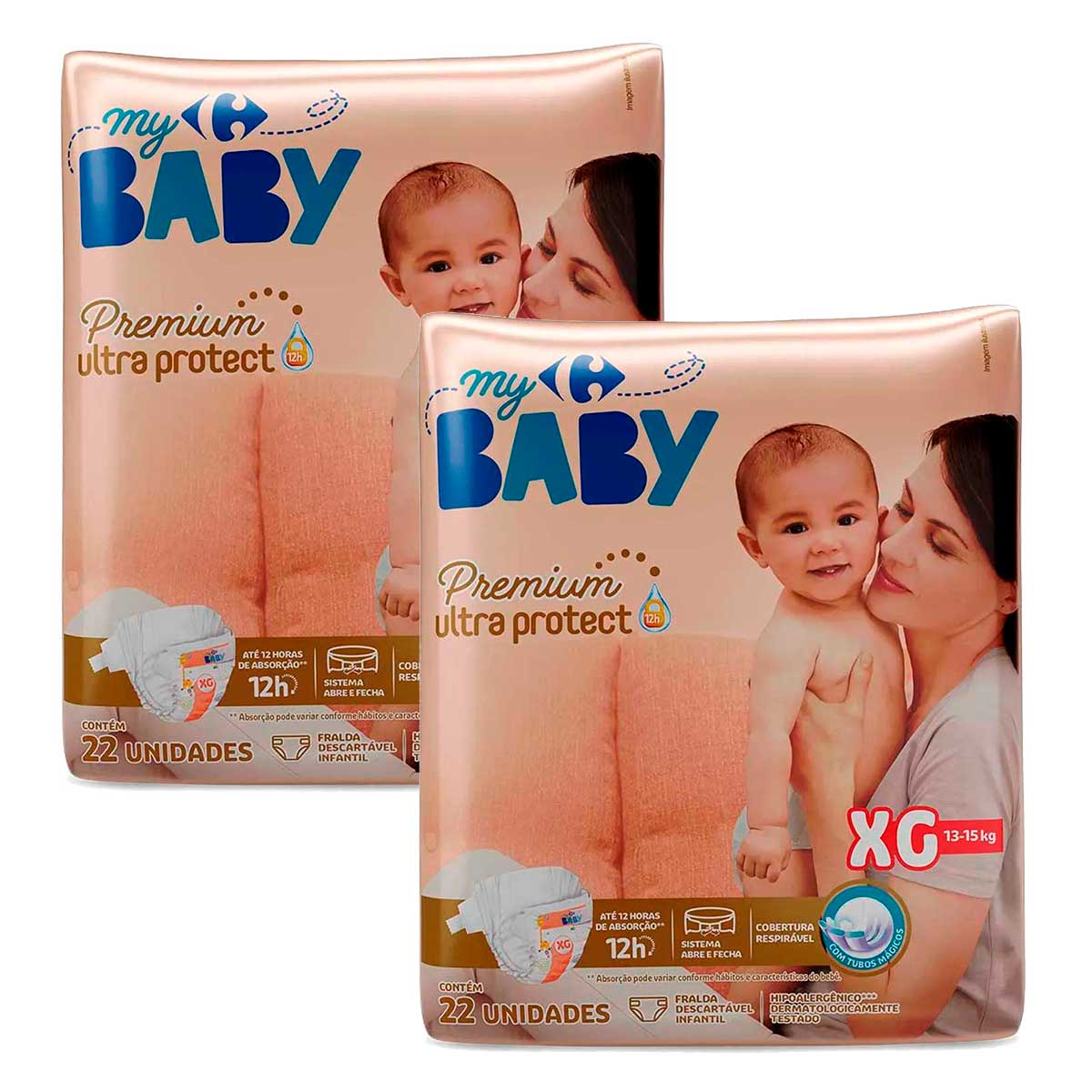Fralda Carrefour My Baby XG Soft & Protect - 22 Unidades 2 Unidades