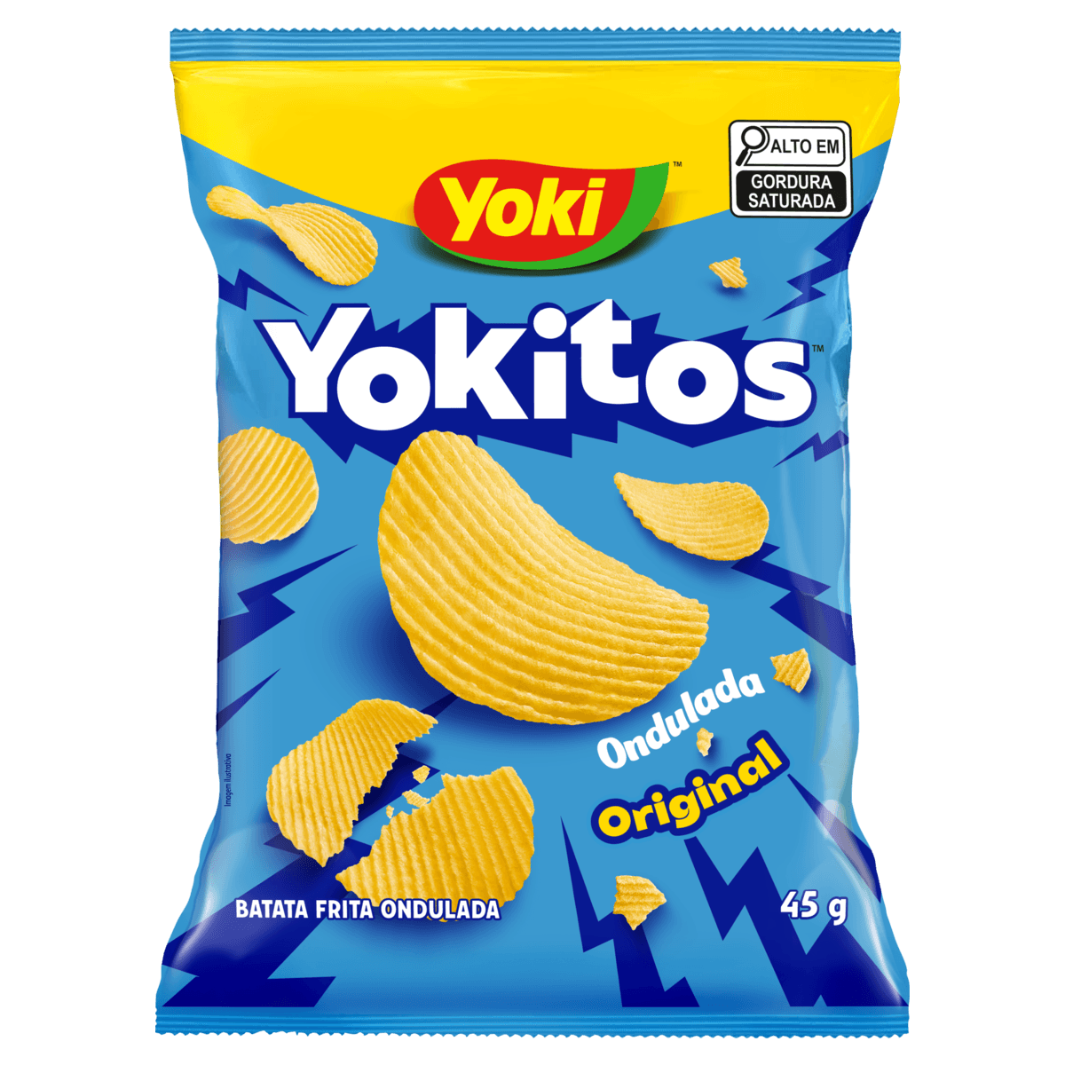 Batata Frita Ondulada Original Yoki Yokitos Pacote 45g