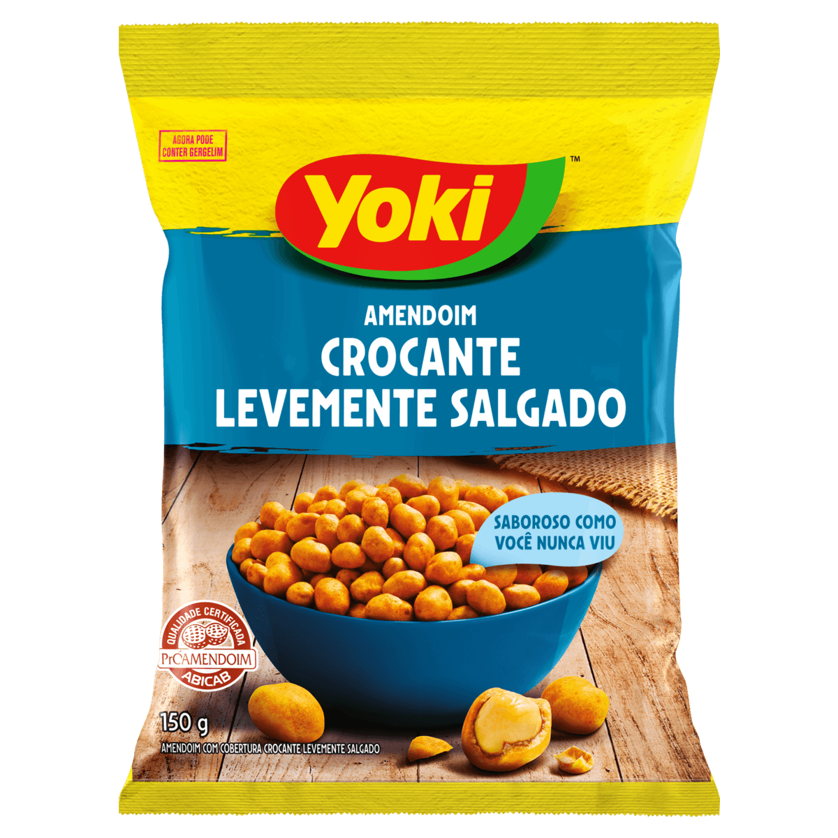 Amendoim Crocante Salgado Yoki Pacote 150g